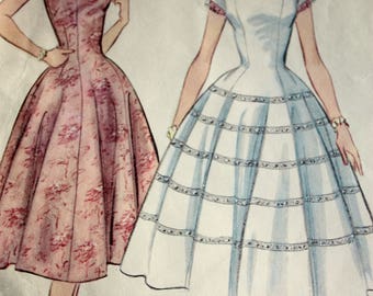 Rare 1950's Dress Pattern---McCalls 3178---Size 12 Bust 30