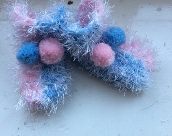 Slippers for birth announcement / request Godfather godmother