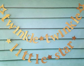 Twinkle Twinkle Little Star Garland/Baby Shower garland,twinkle twinkle banner/baby shower decor/Twinkle twinkle little star banner/twinkle
