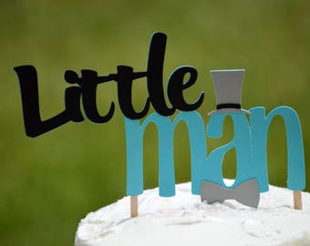 Little Man Cake Topper,Boy's First Birthday Decor,Smash Cake Boy,Baby Shower Cake Topper,Boy Cake Topper