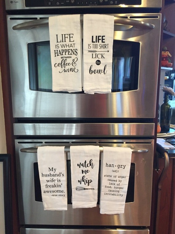 Kitchen Tea Towels by RoseToTheOccasion on Etsy