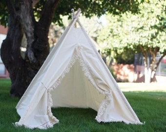 XS 4ft Vintage teepee photo prop tent / Kids play tent/ baby teepee photo prop