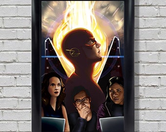 The Flash - Barry Allen - STAR Labs Art Poster Print