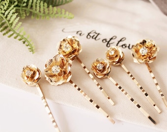 Set of 6 Bridal Flower Bobby Pins #173 #174
