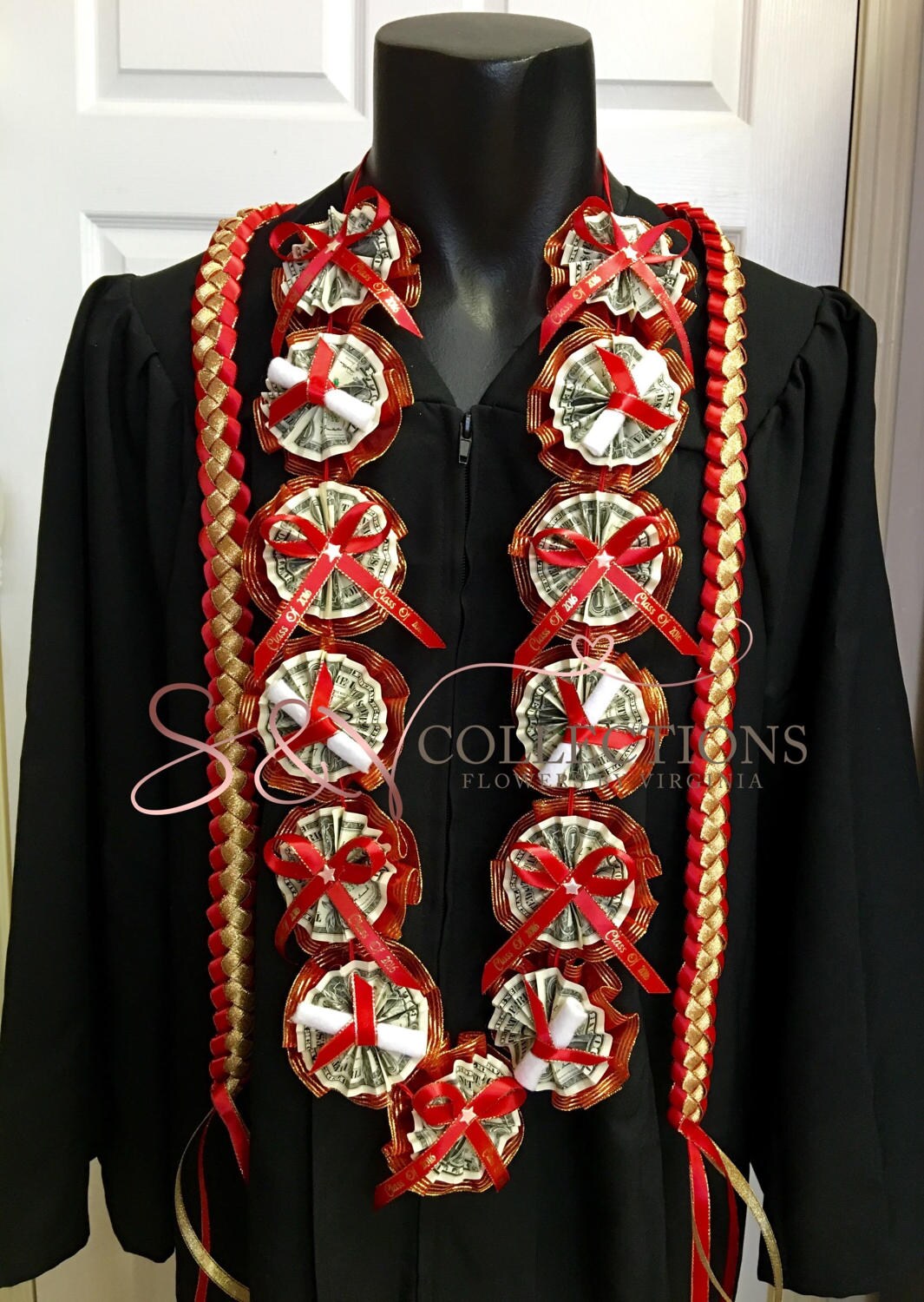 how lei ribbon color to make 3 with for Graduation school Personalized money color leis your