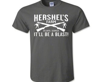 Hershel's farm it will be a blast horror zombie t shirt
