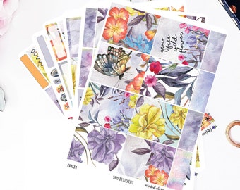 Wildflower Song Planner Stickers | for Erin Condren Vertical, Planner Stickers, Filofax, KikkiK, Happy Planner, Travelers Notebook
