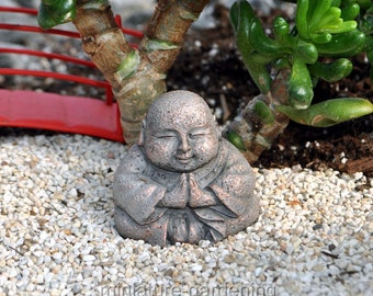Greetings Buddha for Miniature Garden, Fairy Garden