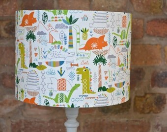 Dinosaur Lampshade, Children's lampshade, Nursery lampshade, Nursery decor, animal lampshade, Dinosaur bedroom, Kids lamp, boys lampshade