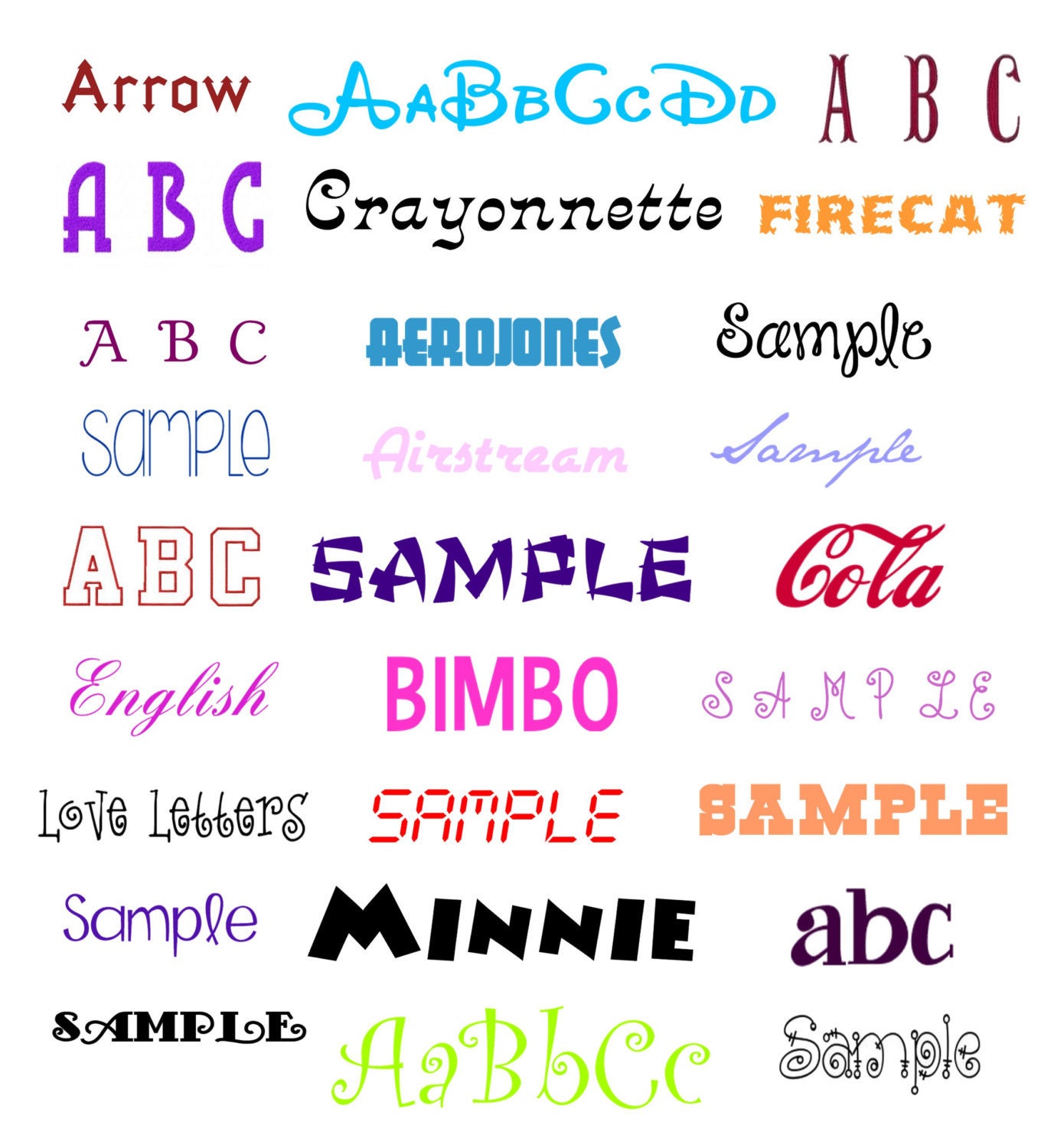 FONT ALPHABET LETTERS vp3 designs pack for embroidery