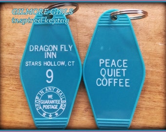On Sale! GILMORE GIRLS inspired "Dragon Fly Inn" keyfob