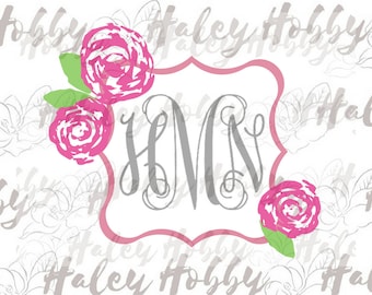 Lilly Southern Monogram SVG DXF Silhouette Digital Download cut file