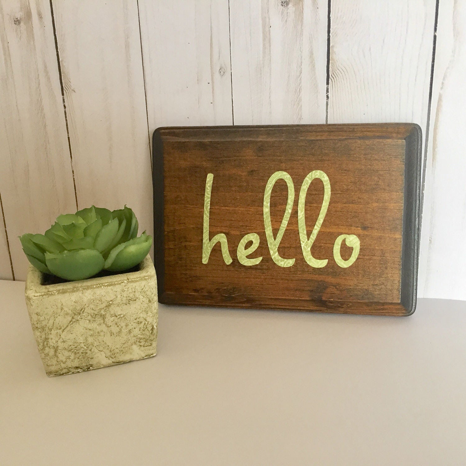 Wood Hello Sign Entryway Decor Hello Sign Hello Art Little