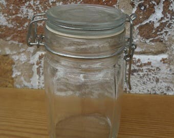 Small Clear Glass Canning Jar with Lid