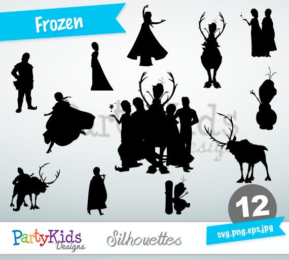 Download Frozen Silhouettes SVG Frozen Instant Download svg png