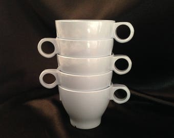 Blue Melmac Boontonware 3203-7 teacup set 6/Melamine blue coffee cup/Melamine teacup/Vintage Boontownware Melamine Melmac blue cup set of 5