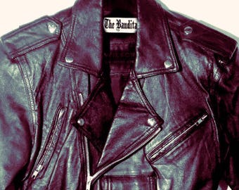 Leather Motorcycle Jacket - Leather Biker Jacket - Black Leather Jacket - Vintage Motorcycle Jacket
