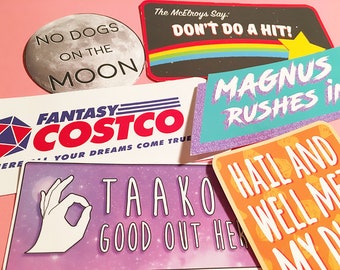 WATERPROOF Adhesive Vinyl Adventure Zone / MBMBAM Sticker, Hand-Cut Sticker, Bumper Sticker