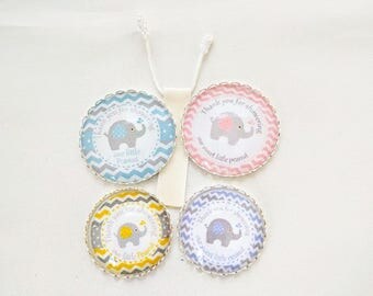 Glass dome magnets for Baby shower magnet set baby shower favors Two sizes and four color options super strong magnets for baby shower.