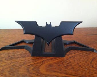 3D printed Batman Batarang on a stand