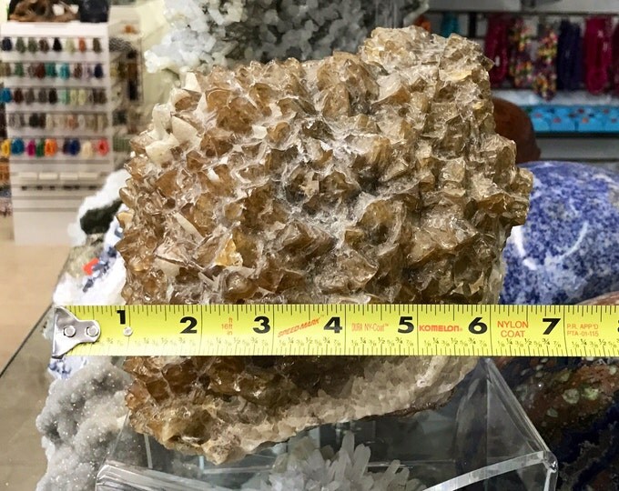 Dogtooth Calcite 7" x 7" x 6" from California-Healing Crystals \ Reiki \ Healing Stone \ Mineral Collection \ Stellar Beam Calcite \ Calcite