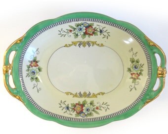 Green gold noritake Etsy