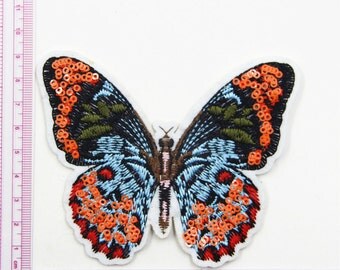 Butterfly Patch,Sequin Patch, Butterfly Sequin Embroidery Patch,Cute Butterfly Patch,Fashion Sequin Embroidered Applique ,Iron on Patch