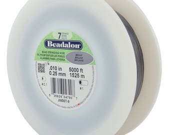5,000ft - Beadalon 7 Strand .010 BRIGHT Stainless Steel Flex Beading Wire