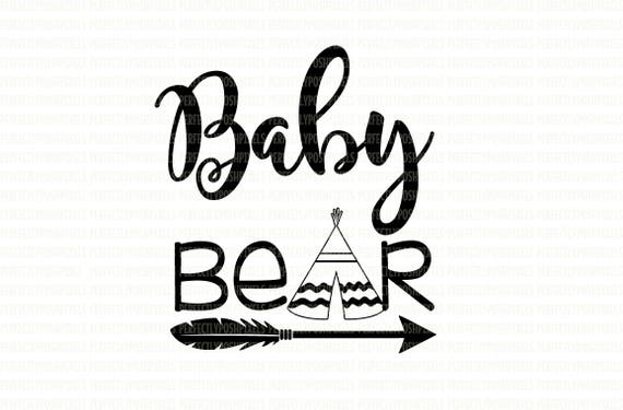 Download Baby Bear SVG Files, Printable Clipart, Cut File, Baby ...