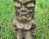 Large Tiki, Wooden Hand Carved, Vintage  - 16 inch