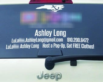 LuLa Back Glass Decal LLR Window Decal