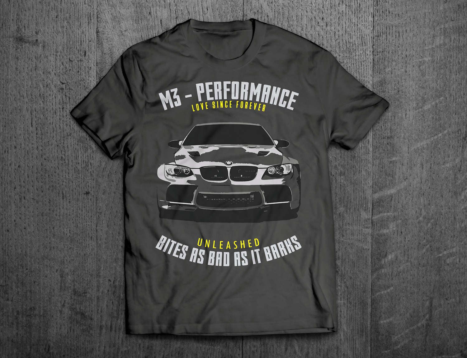 T-shirt Vintage BMW M3 - Coton épais, Poster Rétro, Unisexe - Neuf Avec étiquettes