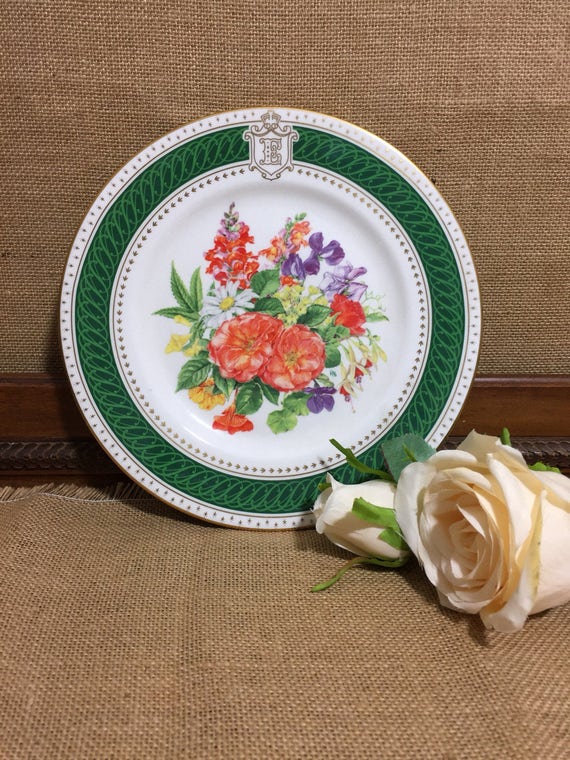 1985 Queen Mother's Commemorative Birthday Plate - Fine Bone China Plate by Royal Crown Derby 9" Vintage English Cabinet Plate