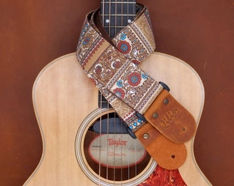 Brown Retro Style Guitar Strap