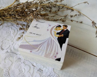 Personalized wedding décor Wooden box Personalized box Custom ring box jewelry Ring holder Ring bearer pillows White wedding box favor