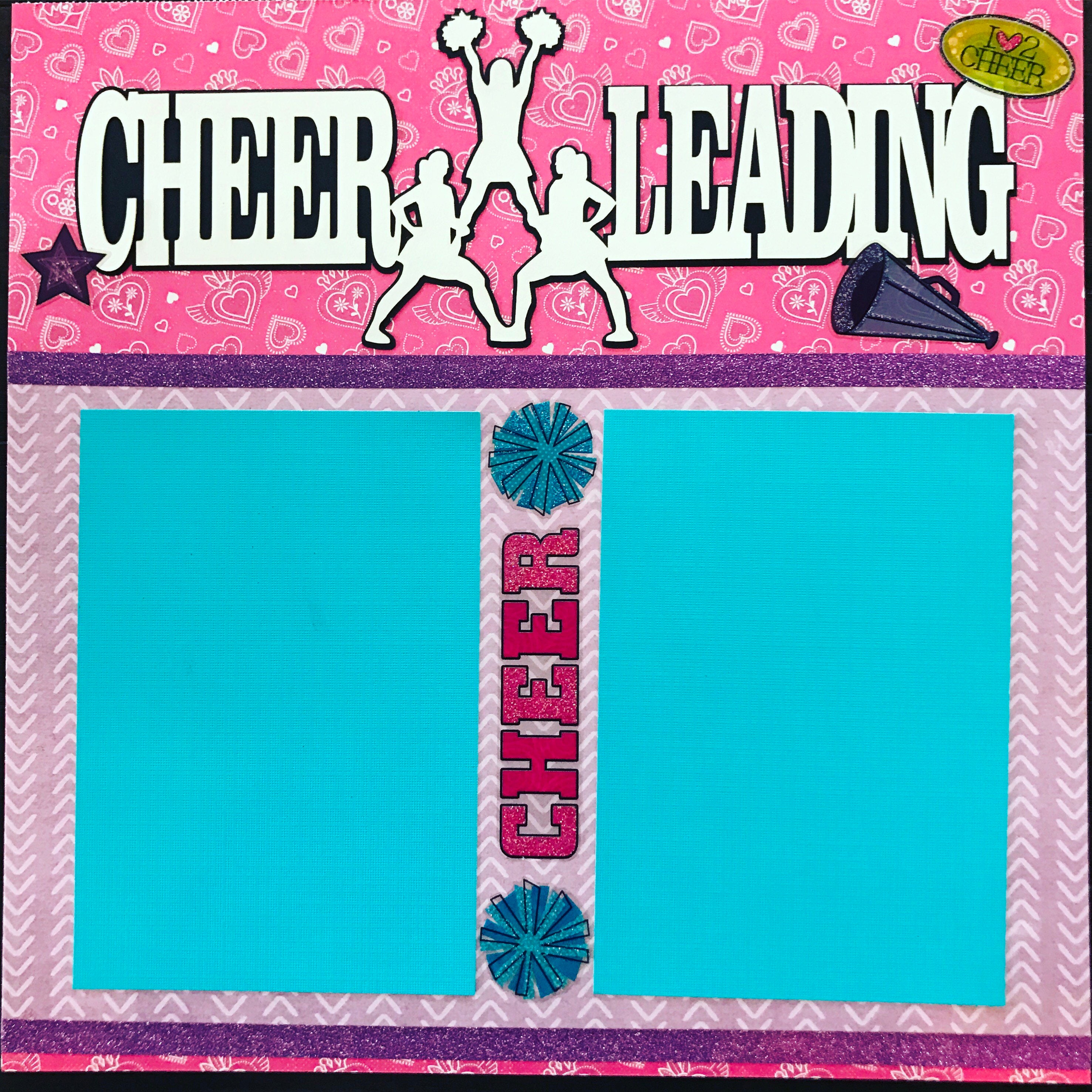 Cheerleading 12x12 Premade Scrapbook Page