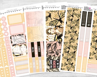 LITTLE KIT | "Born To BEE A Queen" Glossy Kit | 5 Pages, 125+ Stickers
