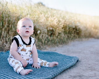 Wild One, Baby Romper, handmade baby clothes, where the wild things are, custom baby gift, trendy baby clothes, baby boy, first birthday