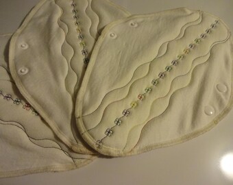 Organic Quilted Waterproof CLOTH MENSTRUAL PADS With Instruction Pamphlet =HuggableEarth