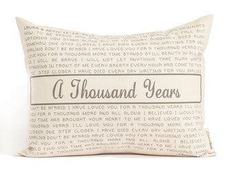 Personalized Song Pillow, Lyric Pillow, Valentines Gift, Two Year Anniversary, 2nd Anniversary, Gift for Him, Gift for Her, Home Decor