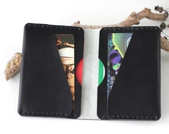 Cardholder wallet leather card holder wallet credit card holder business leather minimalist wallet mens travel wallet cash wallet Free gift