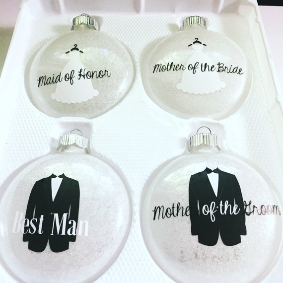 Wedding Party Ornaments by CraftingbyCourtneyyy on Etsy