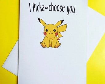 Pikachu pokemon birthday card