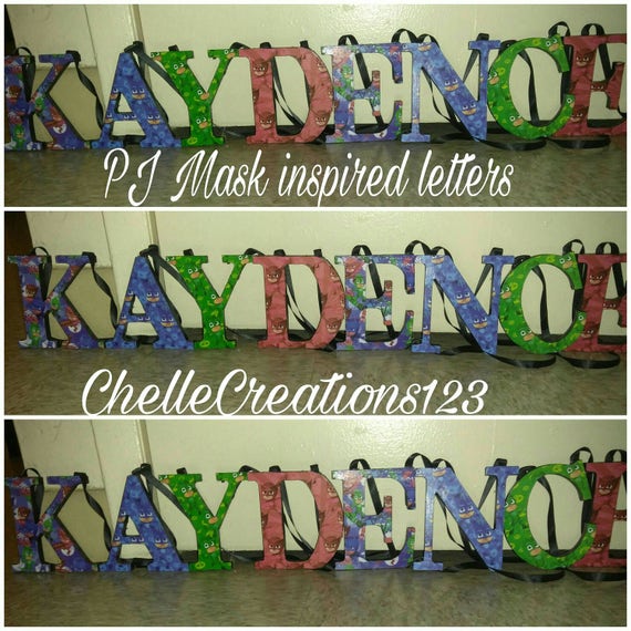 Pj Mask inspired letters