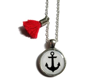 ANCHOR NECKLACE - Pirate Party Favors - Kids Necklace - Tassle Necklace - Nautical Necklace - Pirate Theme Party - Pirate Gift - Kid Gift