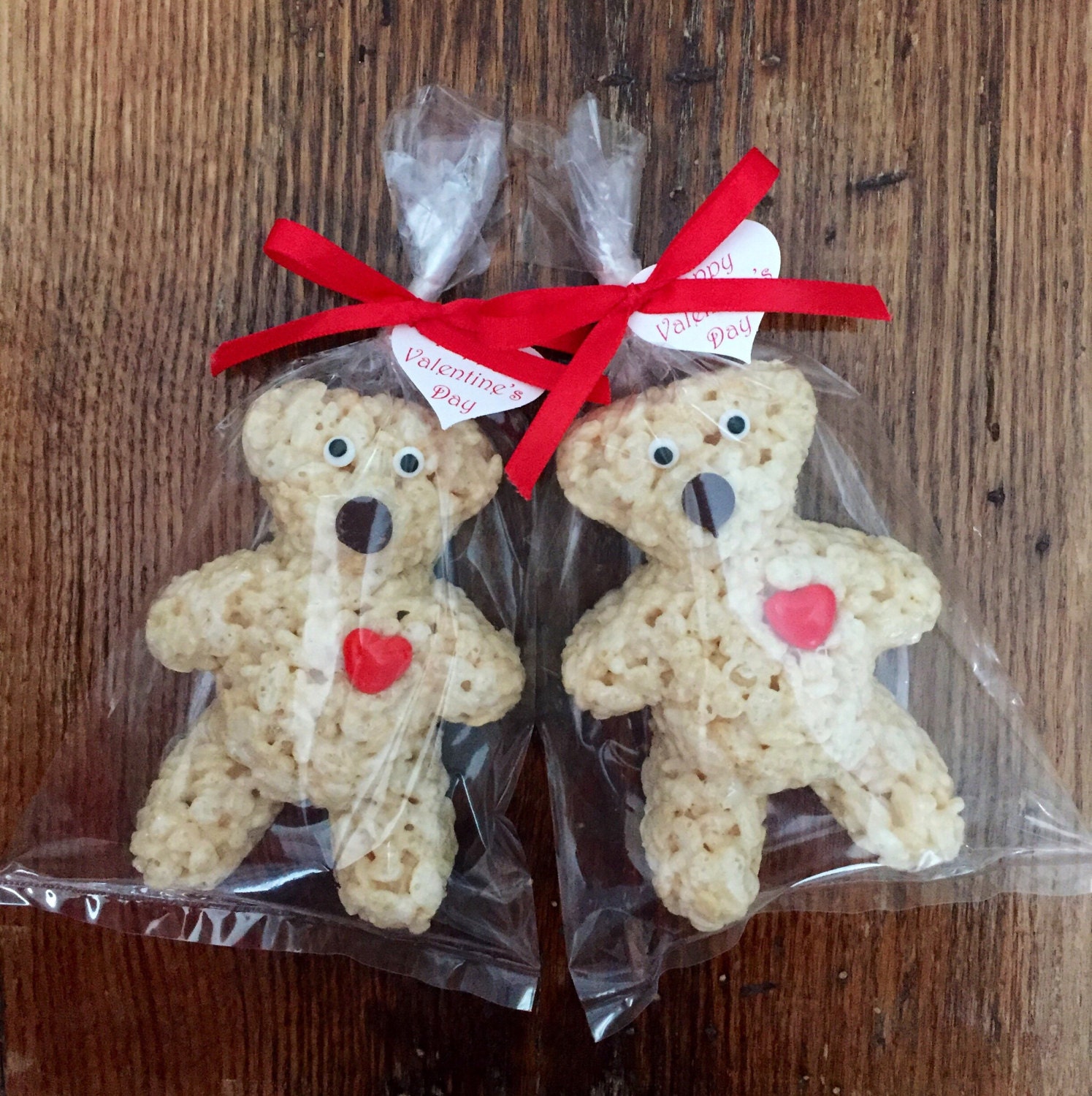 Valentine's Day Teddy Bear Rice Crispie Treats 12