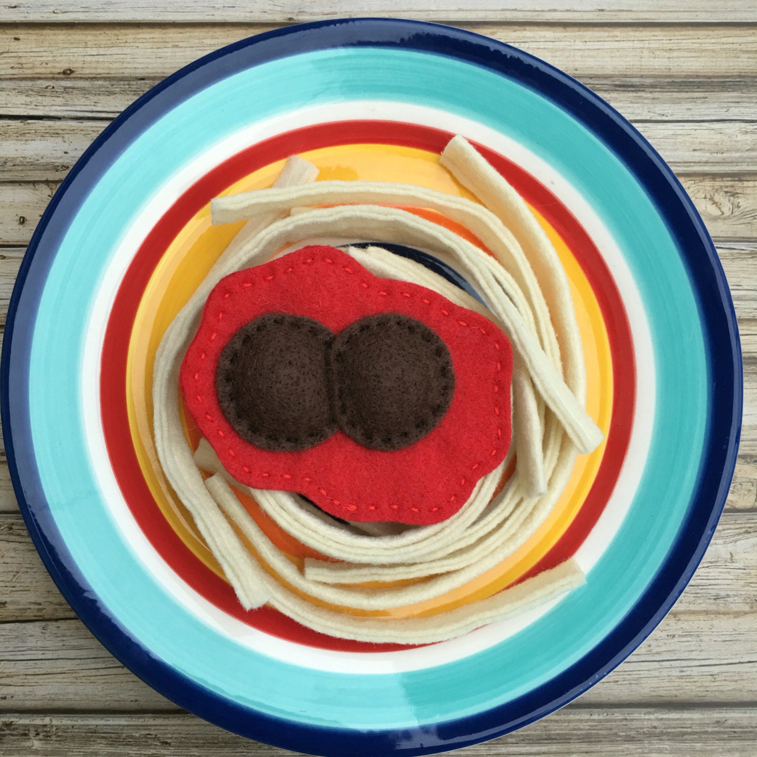 felt food spaghetti felt pasta set play kitchen food set