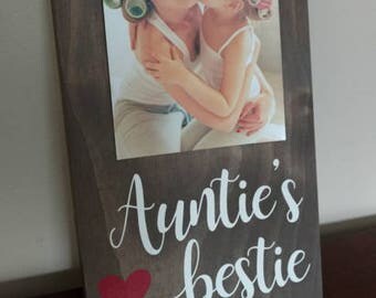 Auntie's Bestie Picture Frame.Auntie's Bestie.Aunt Picture Frame.Aunt Gift Idea.Auntie Frame.Best Aunt Picture Frame.Wall Decor.Gift Idea.