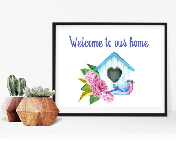 Download Welcome to Our Home Printable and Digital Art Instant