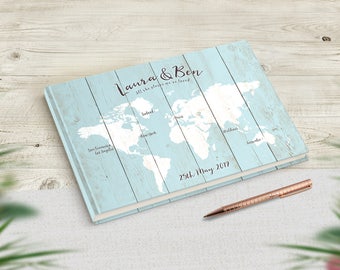 Travel Wedding Guest Book, Travel Theme Wedding, Guestbook Alternative, Wedding Sign In Book, Destination Wedding Album Journal Scrapbook